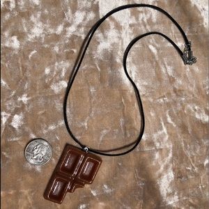 Handmade Resin Chocolate Bar Necklace